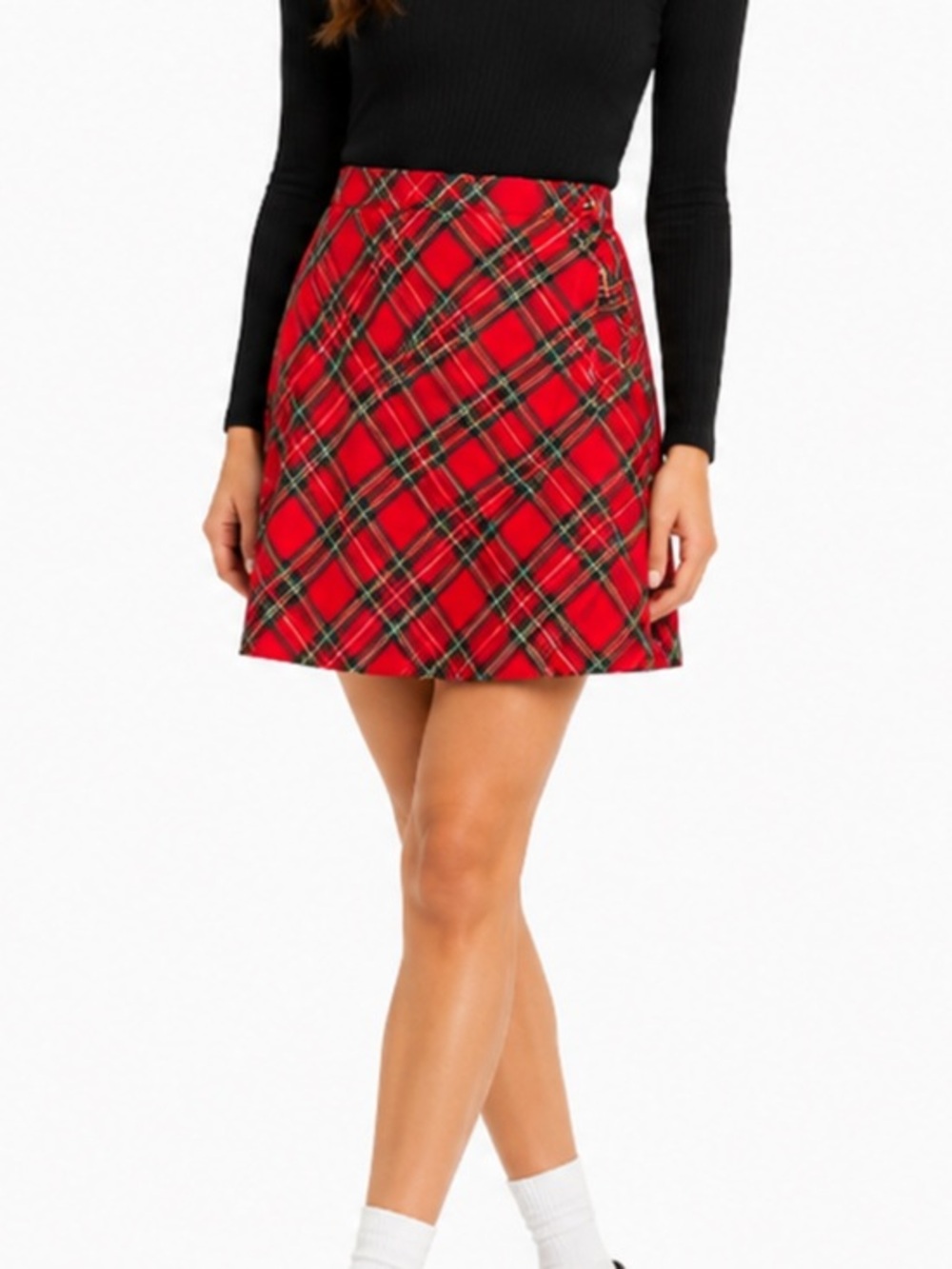 Vintage Imperial Collection Red Plaid Tartan Skort Womens Size 15 punk